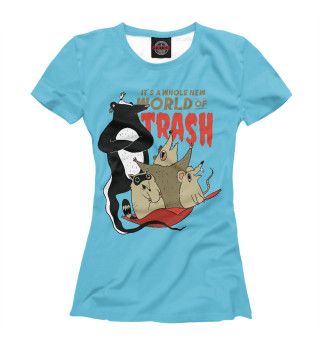 Женская футболка World of trash