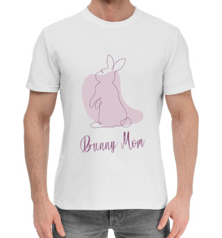 Мужская хлопковая футболка Кролик мама