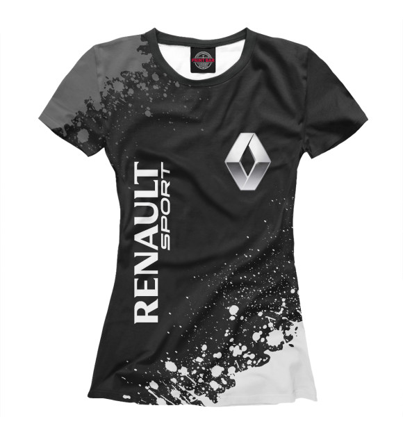Женская футболка с изображением Renault Sport | Брызги цвета Белый