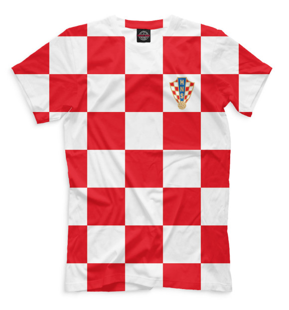 Мужская футболка с изображением Сборная Хорватии цвета Белый