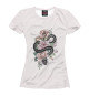 Женская футболка Змея в цветах