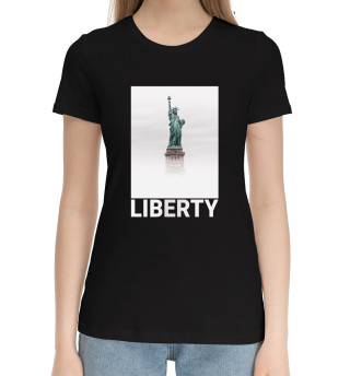 Хлопковая футболка для девочек Liberty