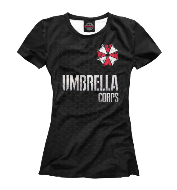 Женская футболка с изображением UMBRELLA CORP цвета Белый