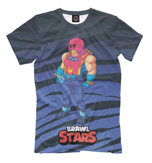 Мужская футболка с изображением Гром Brawl Stars цвета Белый