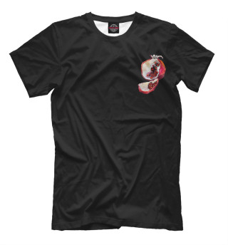 Мужская футболка Гранат нарисованный акварелью
