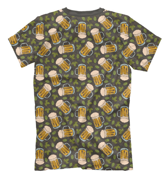 Мужская футболка с изображением Пиво цвета Белый