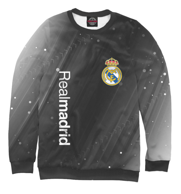 Свитшот для девочек с изображением Real Madrid / Реал Мадрид цвета Белый