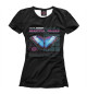Женская футболка Vaporwave бабочка