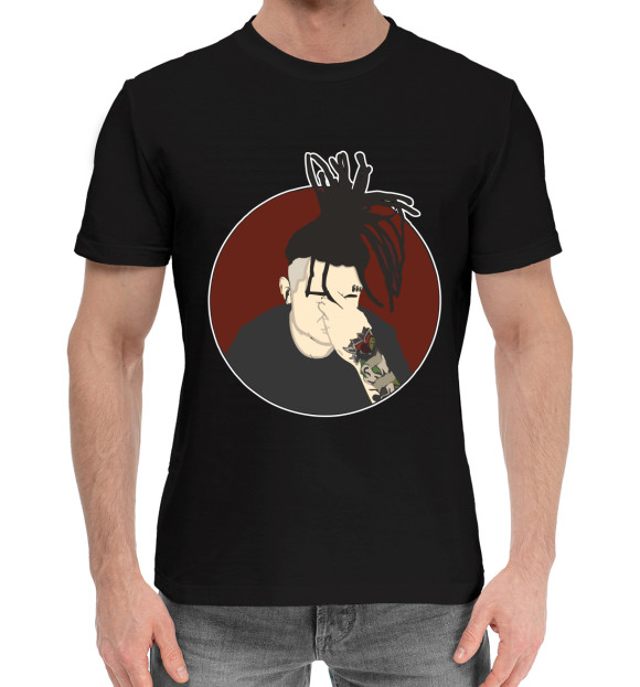 Мужская хлопковая футболка с изображением Моргенштерн цвета Черный
