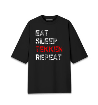 Женская футболка оверсайз Eat Sleep Tekken Repeat