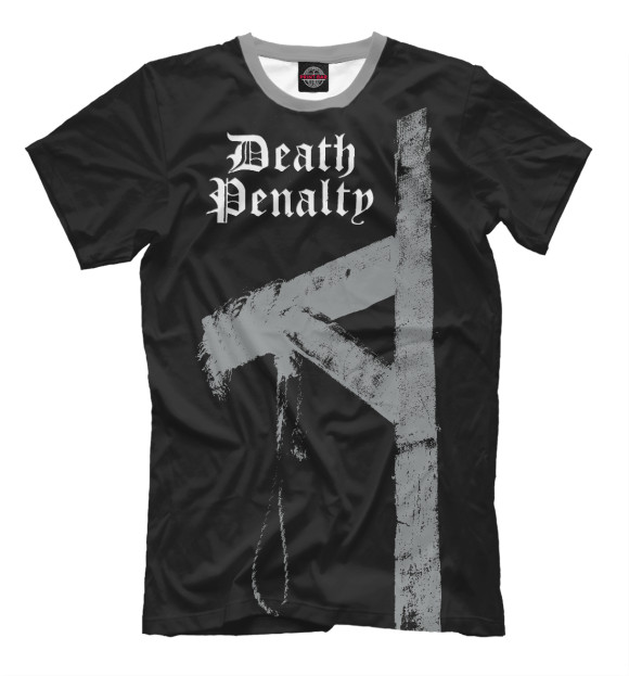 Мужская футболка с изображением Deathpenalty цвета Белый