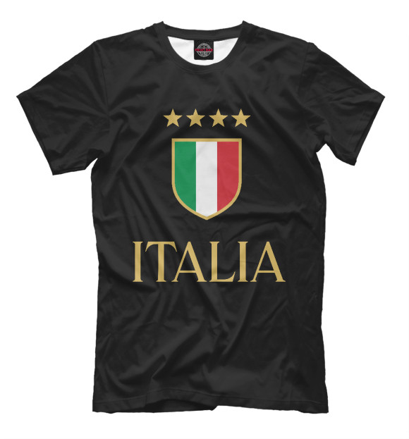 Мужская футболка с изображением Italia цвета Белый