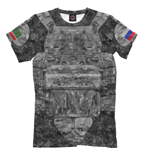 Мужская футболка с изображением Чеченский Батальон цвета Белый