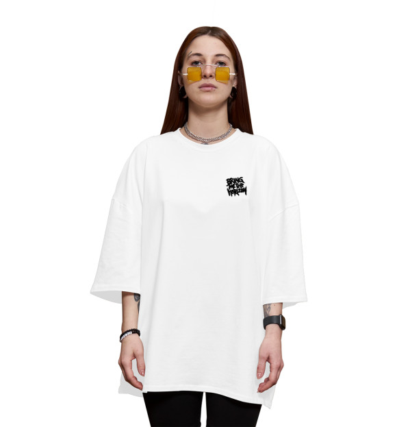 Женская футболка оверсайз с изображением Bring Me The Horizon цвета Белый