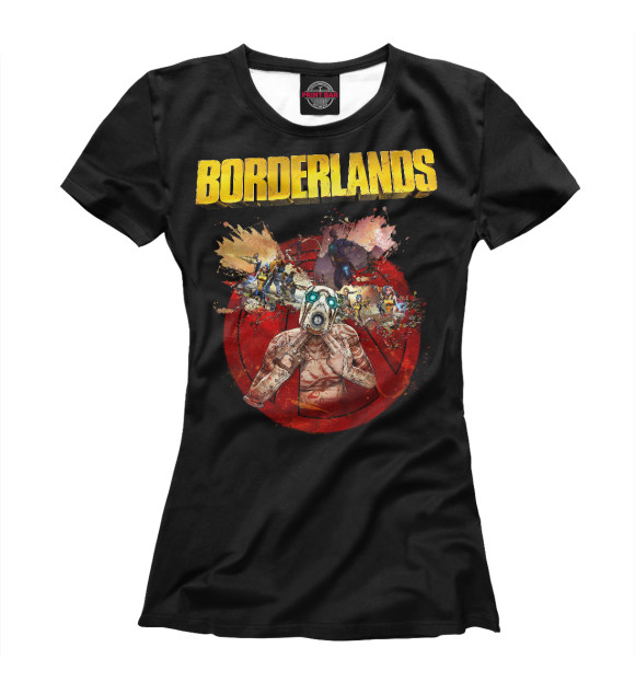 Женская футболка с изображением Игра Borderlands цвета Белый