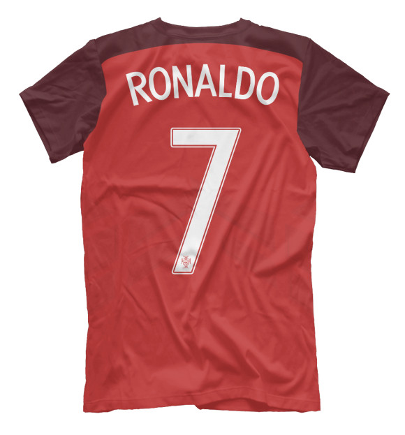 Мужская футболка с изображением Криштиану Роналду Форма Сборной Португалии цвета Белый