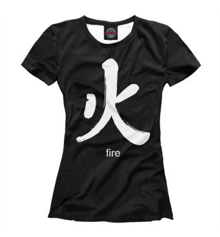 Женская футболка sign Fire