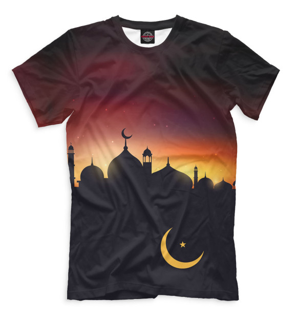 Мужская футболка с изображением Ислам цвета Черный