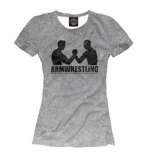 Женская футболка с изображением Arm Wrestling Weight Traini цвета Белый