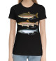 Женская хлопковая футболка Рыбалка
