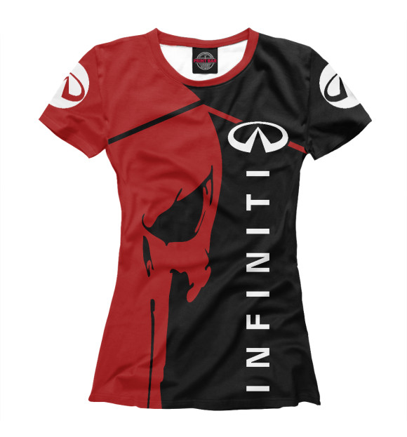 Женская футболка с изображением Infiniti цвета Белый