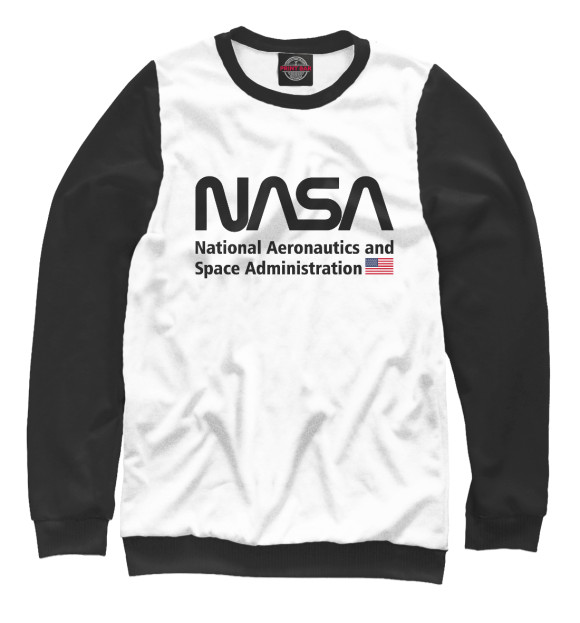 Свитшот для девочек с изображением NASA цвета Белый