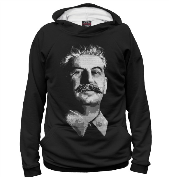 Мужское худи с изображением Сталин цвета Белый