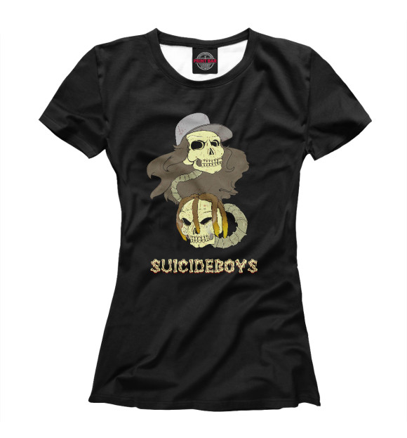 Женская футболка с изображением SUICIDEBOYS цвета Белый