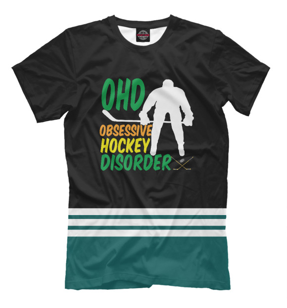 Футболка для мальчиков с изображением OHD obsessive hockey цвета Белый
