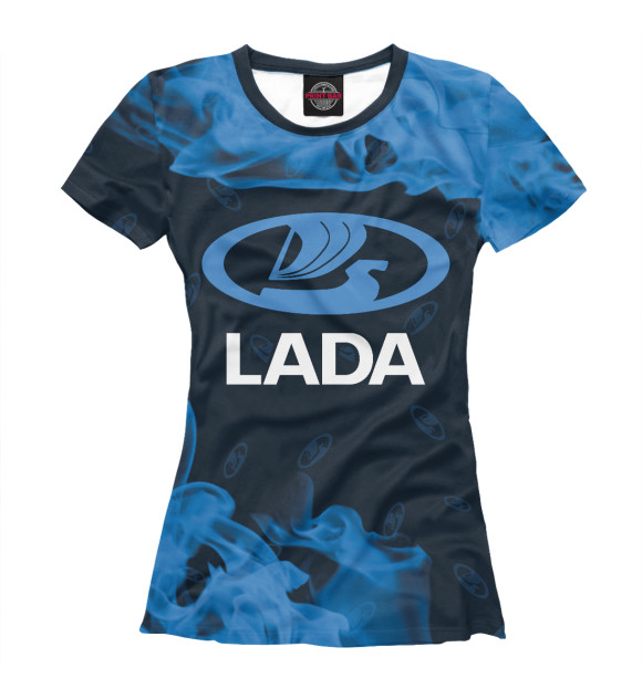 Женская футболка с изображением Лада / Lada цвета Белый