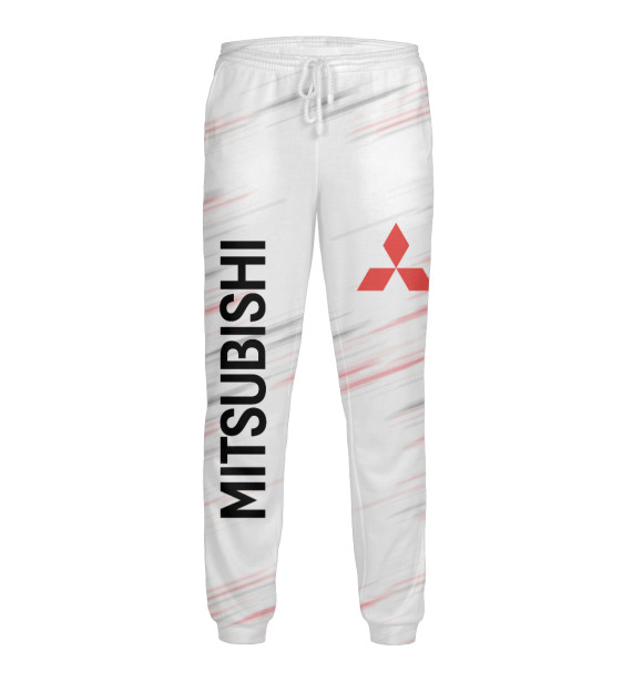 Мужские спортивные штаны с изображением Mitsubishi цвета Белый