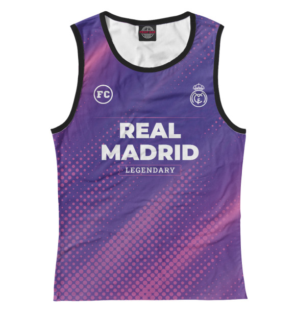 Майка для девочки с изображением Real Madrid Sport Grunge цвета Белый