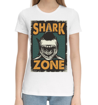 Хлопковая футболка для девочек Shark Zone