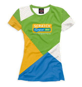 Футболка для девочек Scratch olympiad 2022 разноцветный