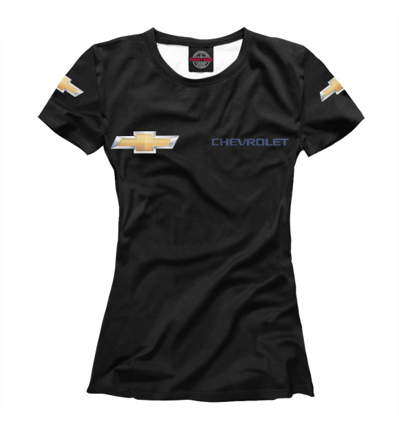 Женская футболка с изображением Chevrolet цвета Белый