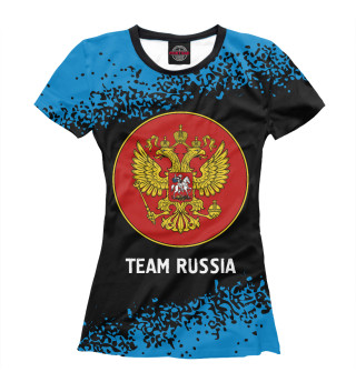 Футболка для девочек Russia - Герб | Team Russia | Краска
