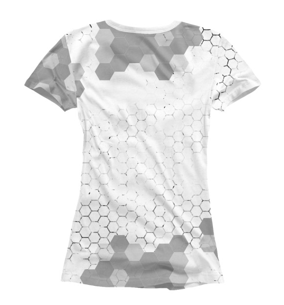 Женская футболка с изображением Pink Floyd Glitch Light (соты) цвета Белый