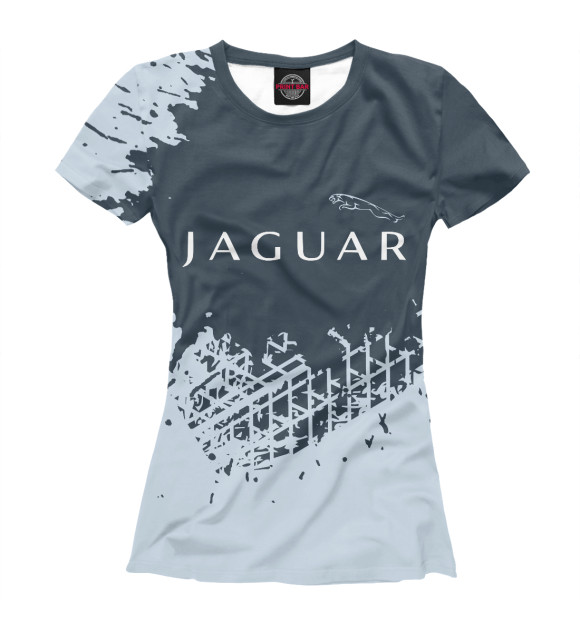 Женская футболка с изображением Jaguar / Ягуар цвета Белый