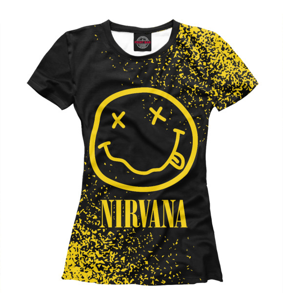 Женская футболка с изображением Nirvana / Нирвана цвета Белый