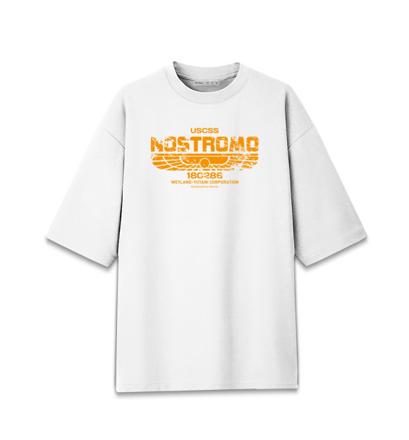 Женская футболка оверсайз с изображением Nostromo цвета Белый