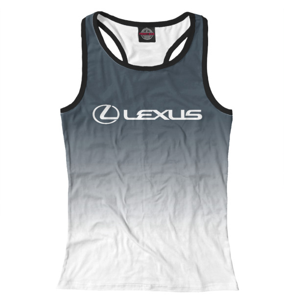 Женская майка-борцовка с изображением Lexus / Лексус цвета Белый