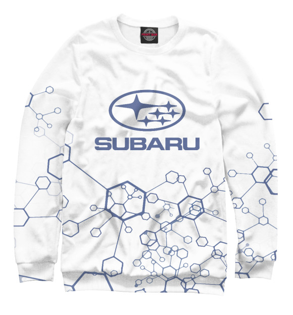 Женский свитшот с изображением Subaru цвета Белый