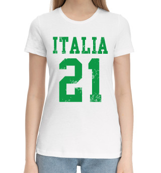 Хлопковая футболка для девочек Italia 21
