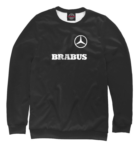 Мужской свитшот с изображением Mercedes Brabus цвета Белый