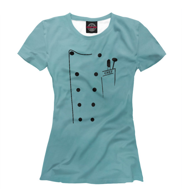 Женская футболка с изображением Chef's Coat цвета Белый