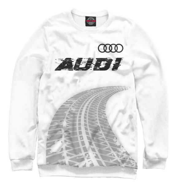 Свитшот для мальчиков с изображением Audi Speed Tires на белом цвета Белый