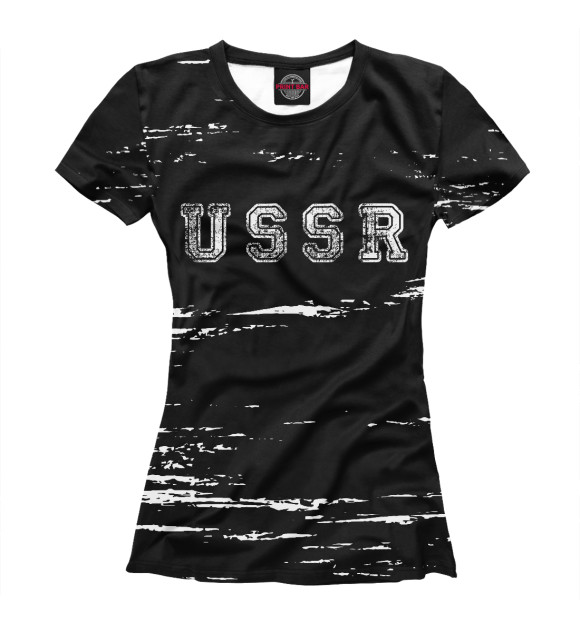 Женская футболка с изображением USSR / СССР цвета Белый