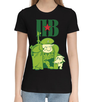 Хлопковая футболка для девочек Пограничные войска