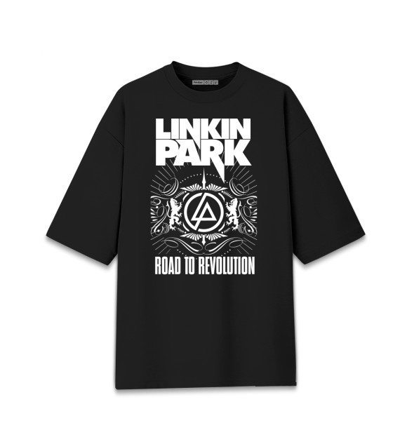 Мужская футболка оверсайз с изображением Linkin Park цвета Черный