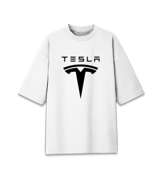 Мужская футболка оверсайз Tesla